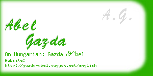 abel gazda business card